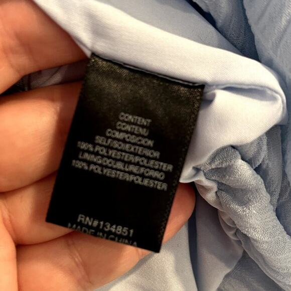 WAYF Size Medium M Light Blue Bubble Cropped Blouse - Picture 4 of 6